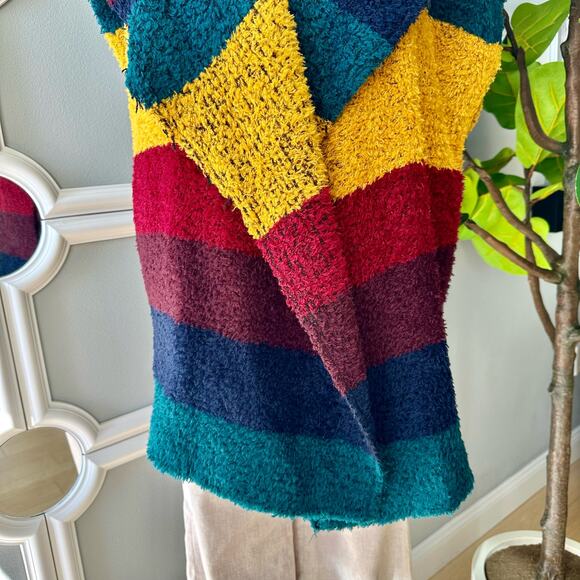 Alice + Olivia Muriel Striped Wool Oversized Vest Shawl Size M/L - Picture 4 of 13